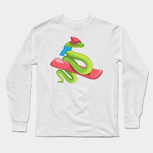 Snake Snowboard Winter sports Long Sleeve T-Shirt